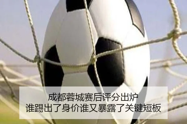 成都蓉城赛后评分出炉 谁踢出了身价谁又暴露了关键短板 | mksports